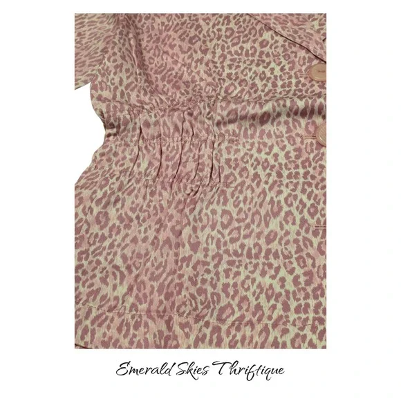 Joan Rivers Jacket Pink Leopard Animal Print Cinch, nwt. Free shipping - Picture 2 of 5